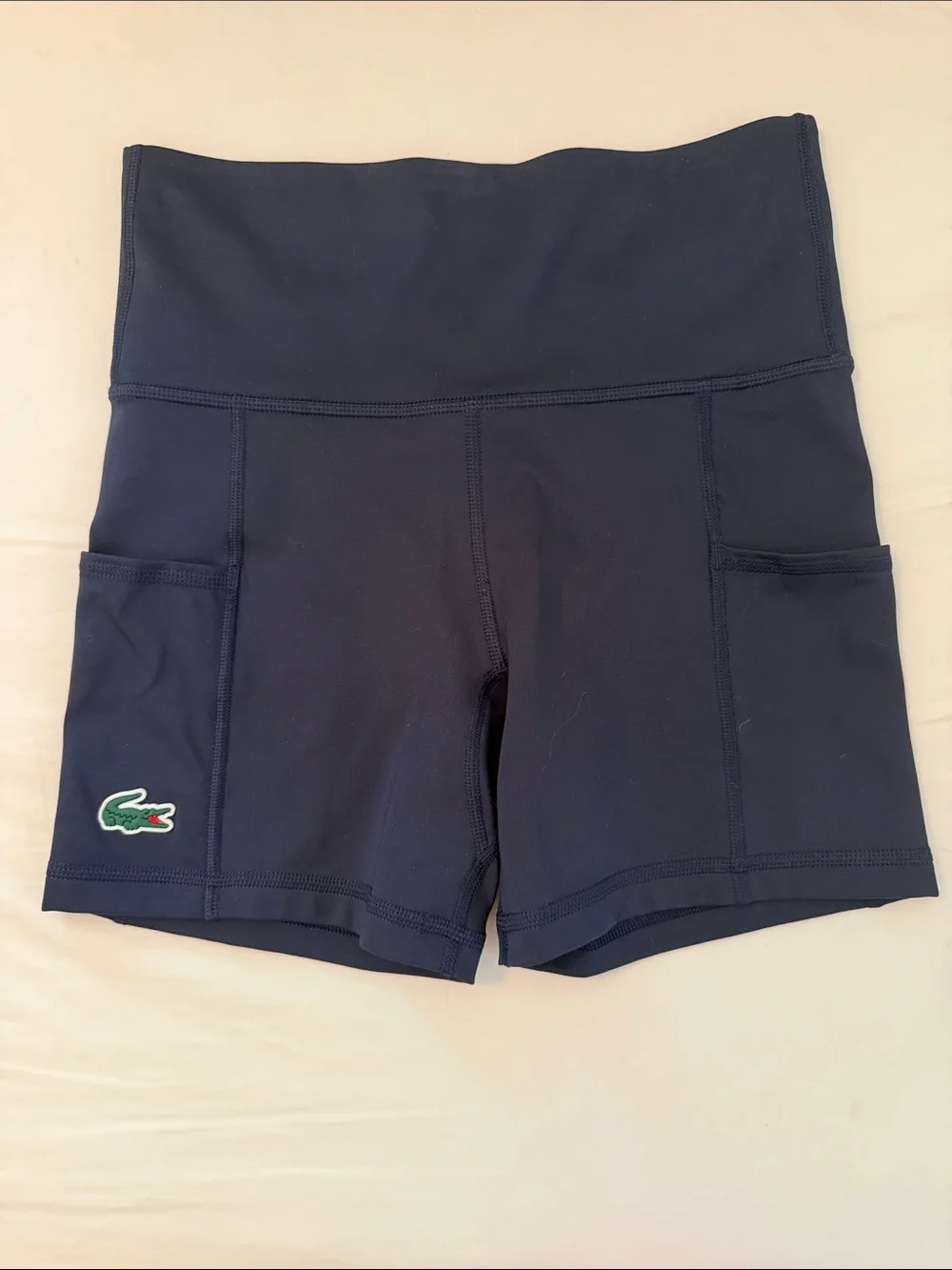 Lacoste Navy Athletic Shorts with Side Pockets - Picture 1 of 6
